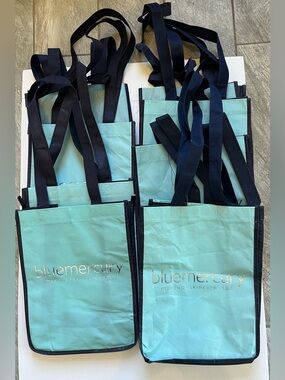 BLUEMERCURY REUSABLE TOTE BAGS | SET OF 8 | 9” x 12” | GUC